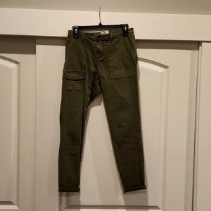 Caslon® Slim Utility Pants (Regular & Petite ) Olive SZ 25